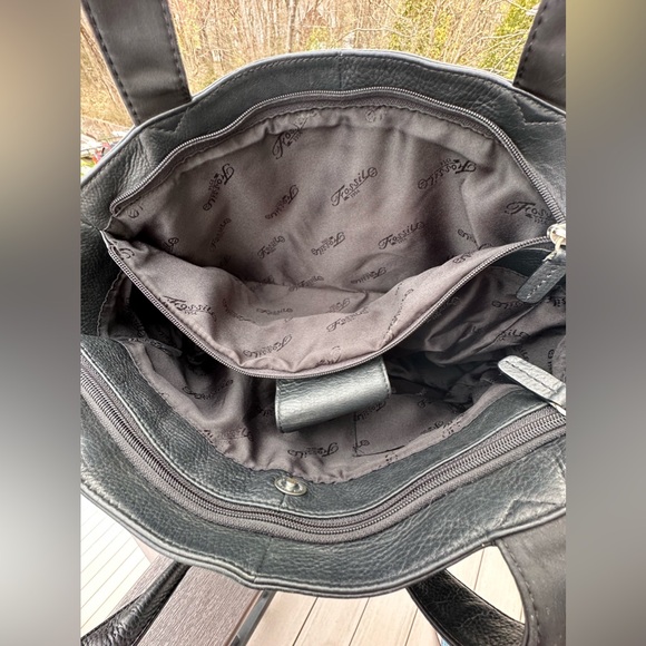 Fossil!!!  Leather and Nylon Work Tote - Picture 7 of 13